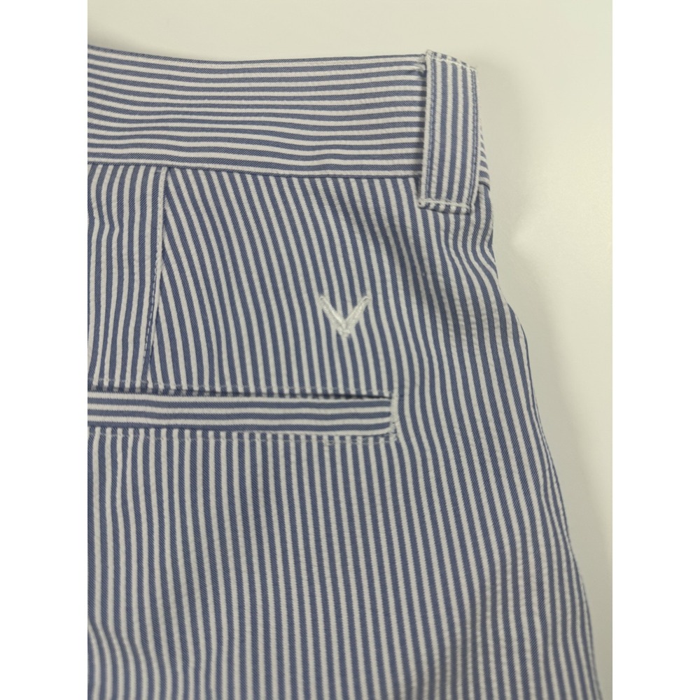 Callaway Shorts Mens 36 Blue White Striped‎ Golf Performance Lightweight Classic - Picture 3 of 8